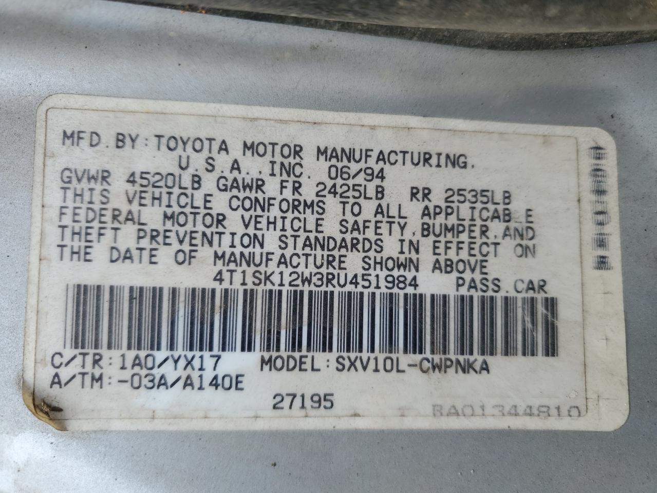1994 Toyota Camry - Image 12