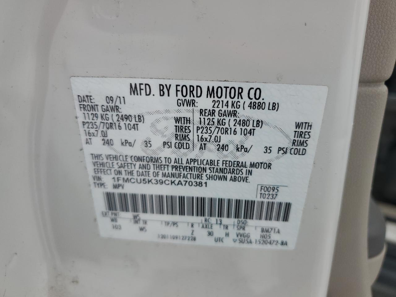2012 Ford Escape - Image 13