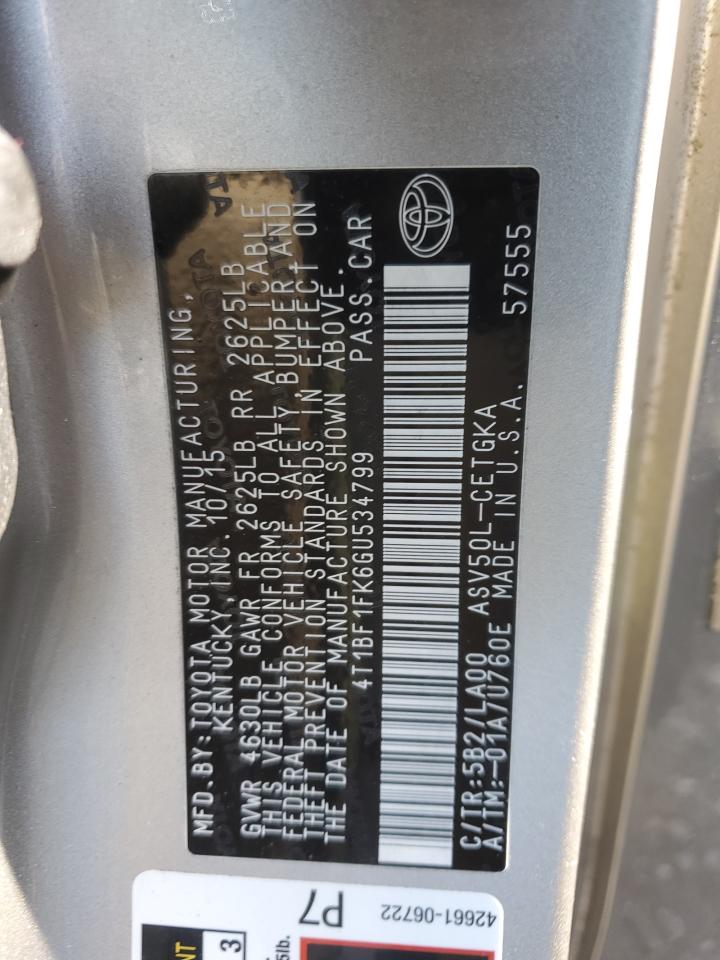 4T1BF1FK6GU534799 - 2016 Toyota CAMRY - #undefined
