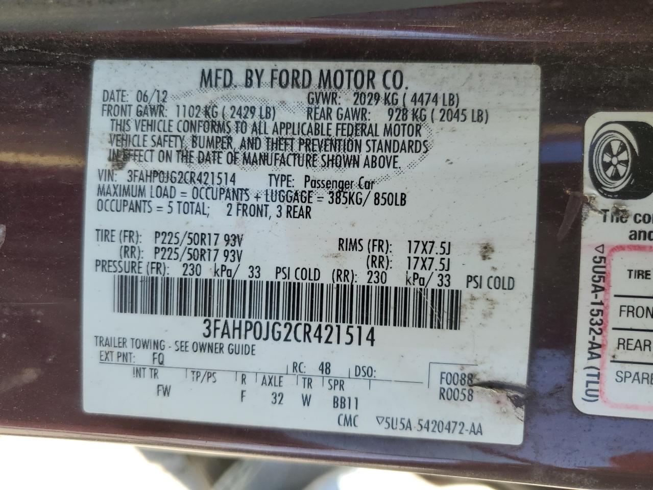 2012 Ford Fusion - Image 13