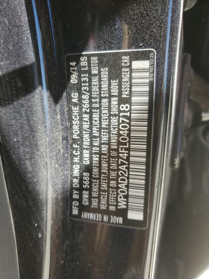 2015 Porsche Panamera Se Hybrid VIN: WP0AD2A74FL040718 Lot: 48956365