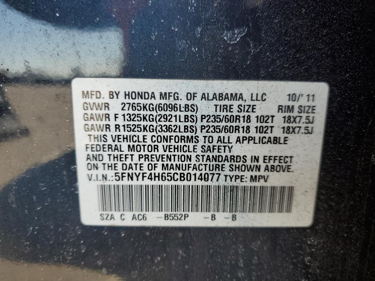 2012 Honda Pilot - Image 15