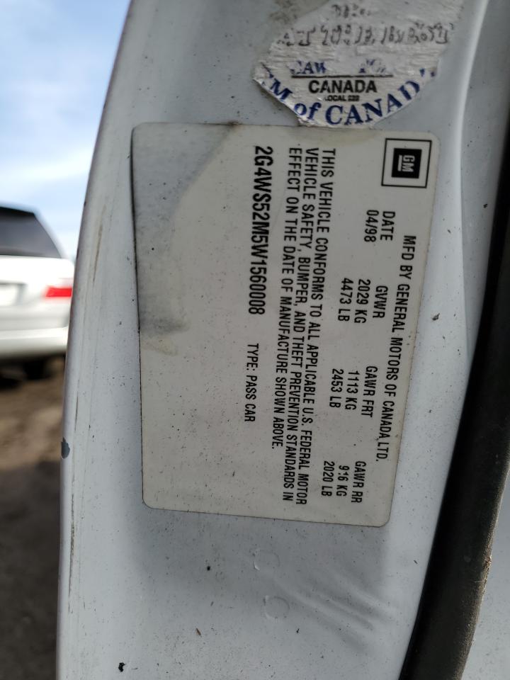 1998 Buick Century Custom VIN: 2G4WS52M5W1560008 Lot: 49604885