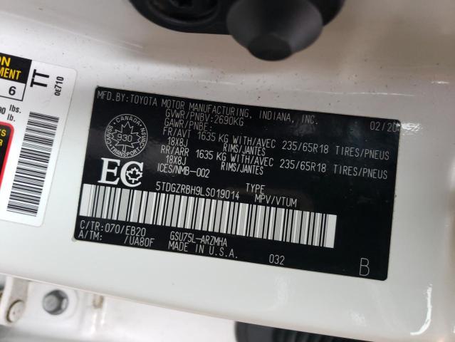 2020 TOYOTA HIGHLANDER XLE