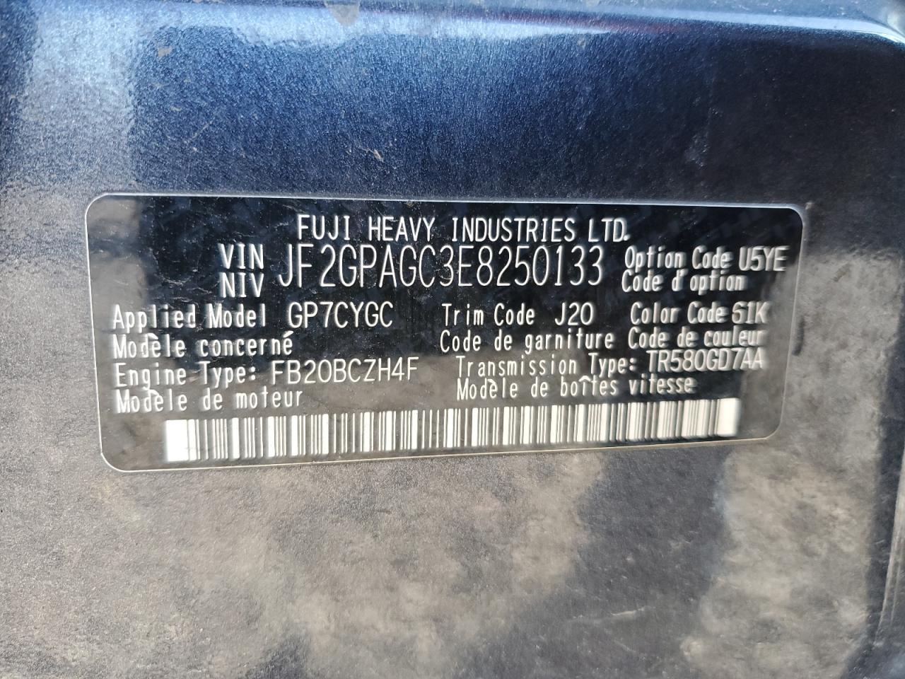 2014 Subaru Xv Crosstrek 2.0 Limited VIN: JF2GPAGC3E8250133 Lot: 47597655