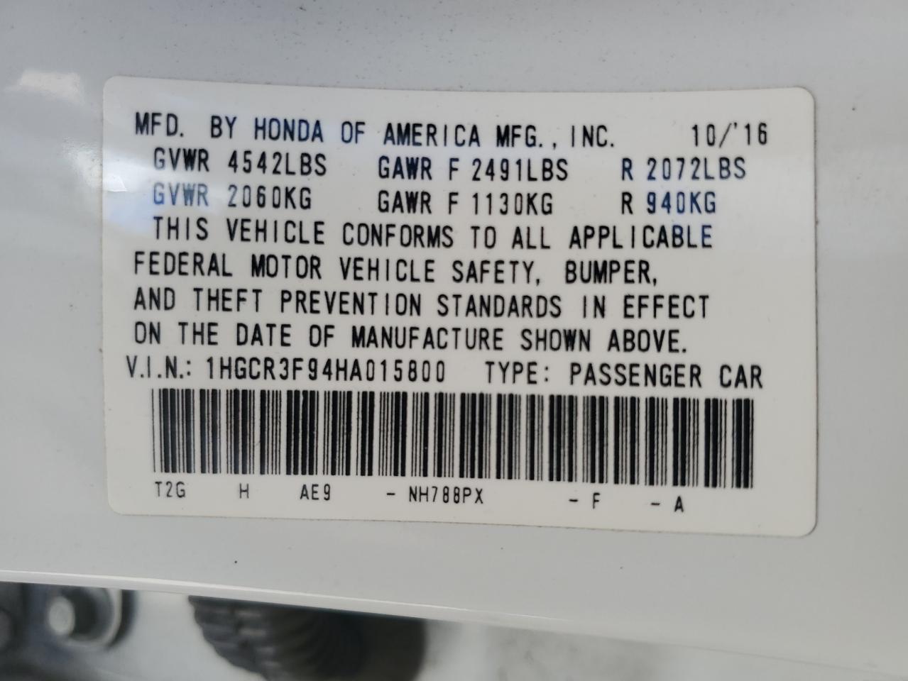2017 Honda Accord - Image 12