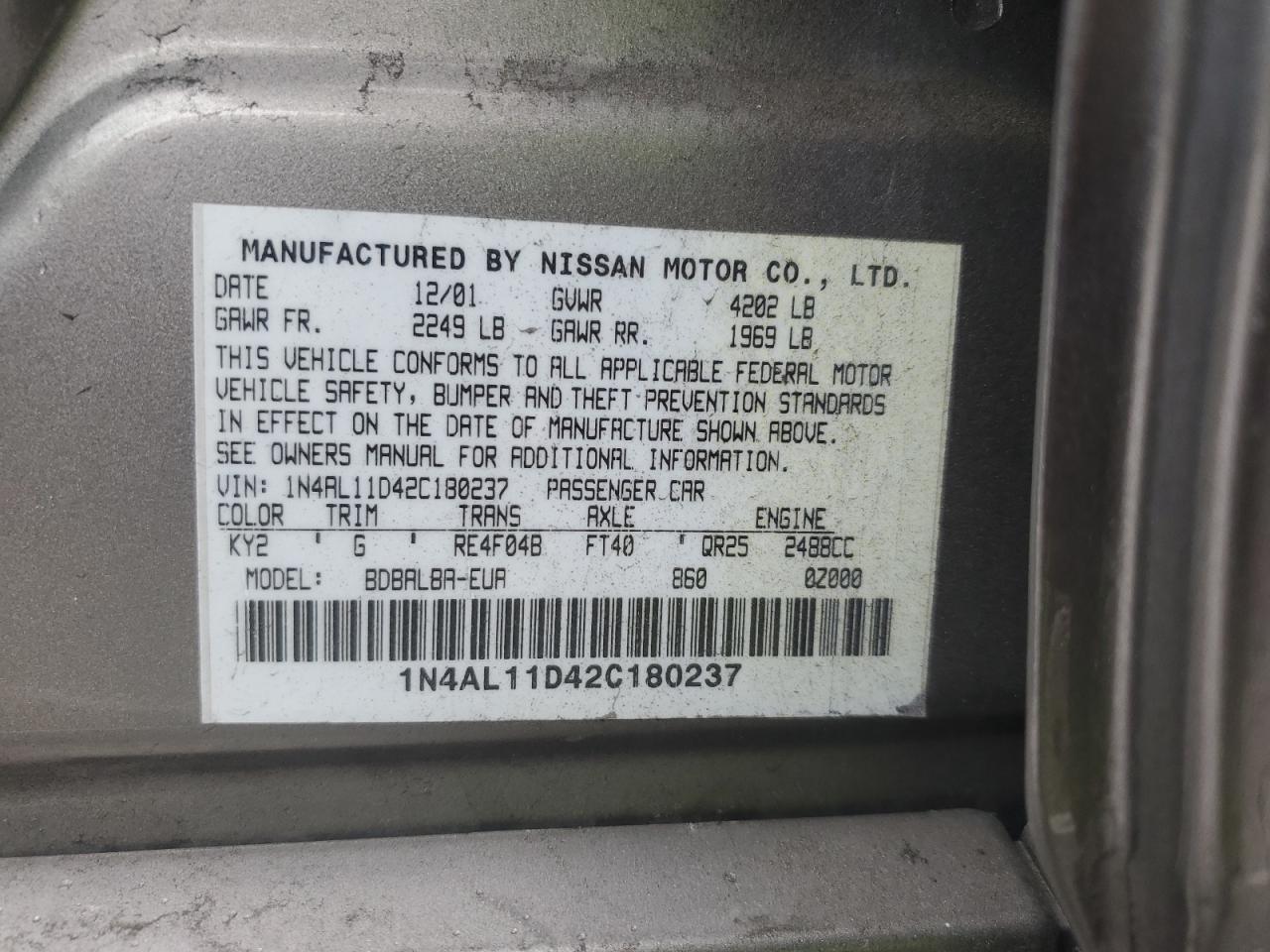 2002 Nissan Altima - Image 12