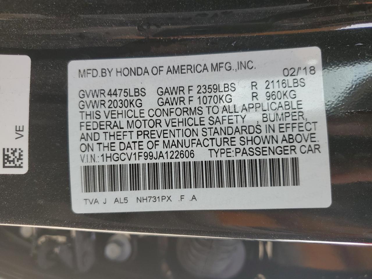 2018 Honda Accord - Image 12