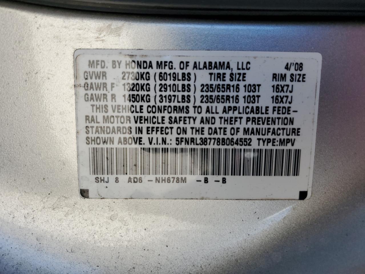 2008 Honda Odyssey - Image 13