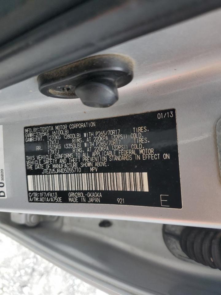 2013 Toyota 4Runner Sr5 VIN: JTEZU5JR4D5055710 Lot: 48215455