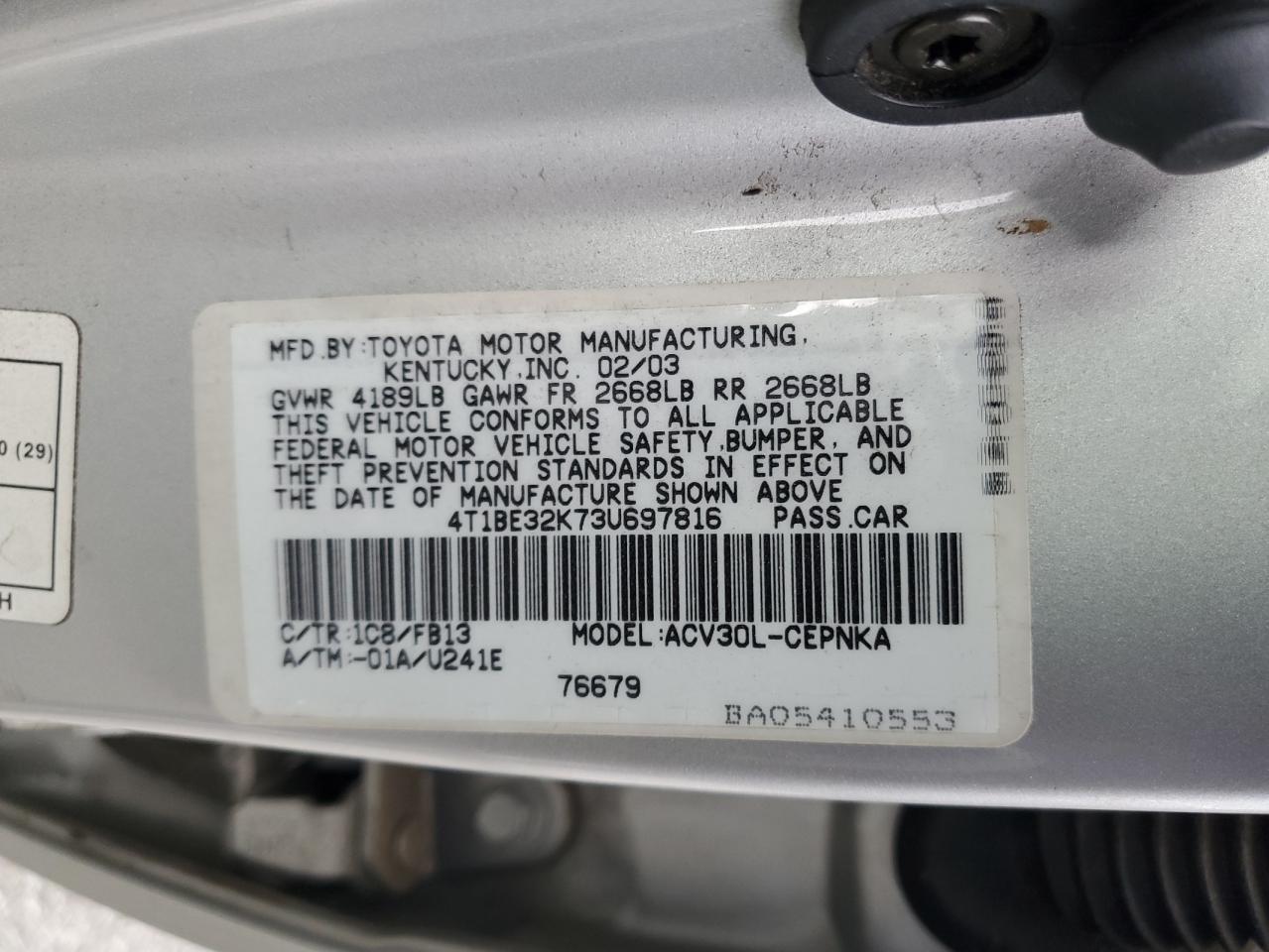 2003 Toyota Camry - Image 12
