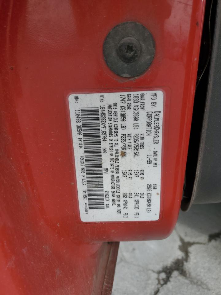 2000 Dodge Durango VIN: 1B4HS28ZXYF169704 Lot: 62874865