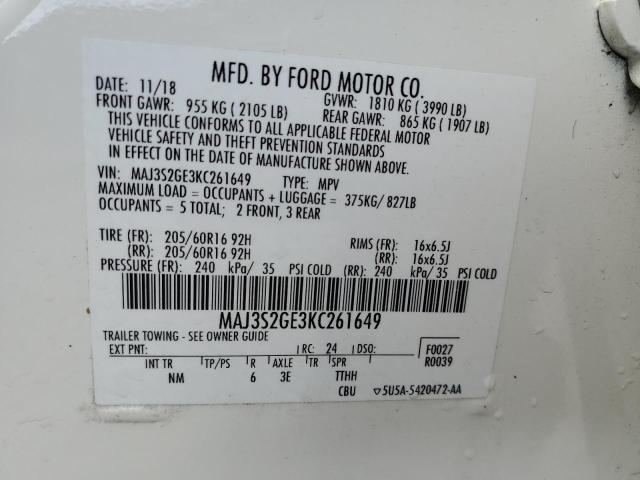 2019 FORD ECOSPORT SE  