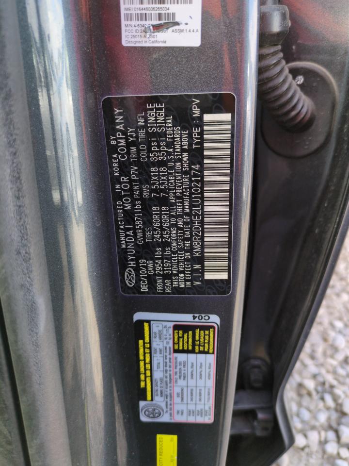 2020 Hyundai Palisade Sel VIN: KM8R2DHE2LU102174 Lot: 51379305