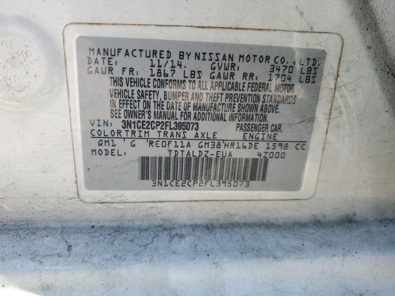 2015 Nissan Versa - Image 12