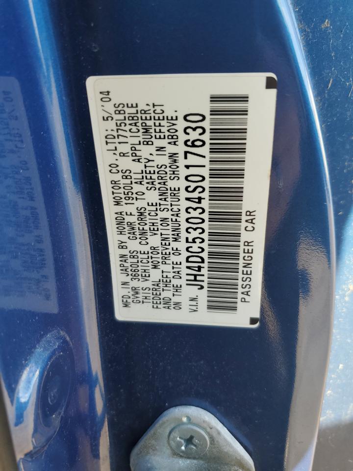 2004 Acura Rsx Type-S VIN: JH4DC53034S017630 Lot: 47219615