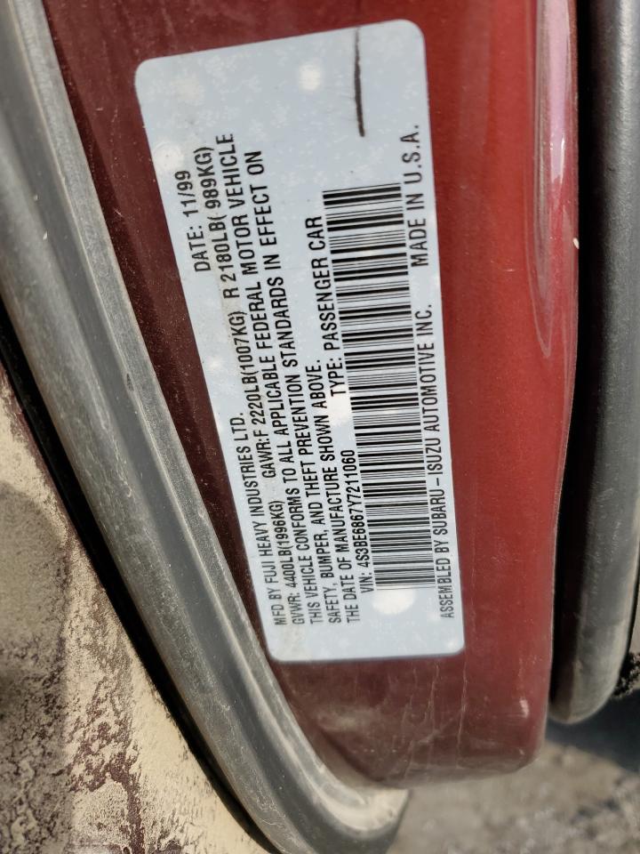 2000 Subaru Legacy Outback Limited VIN: 4S3BE6867Y7211060 Lot: 48394975