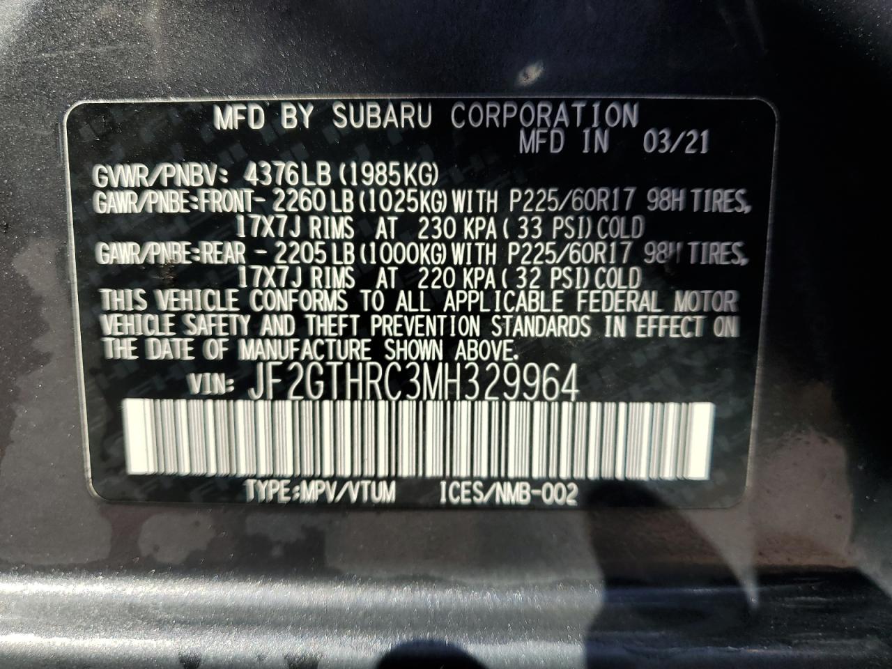 2021 Subaru XV - Image 14