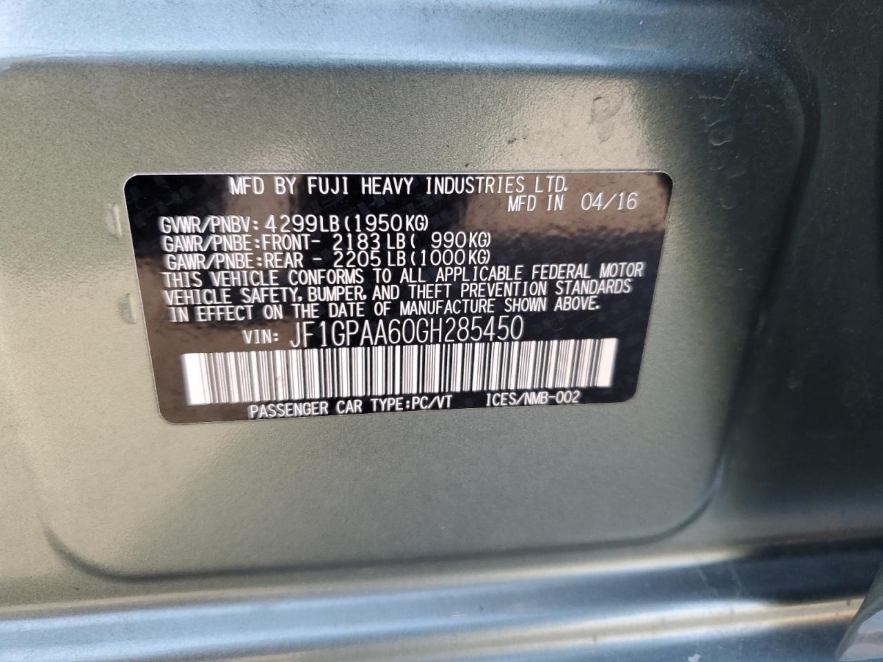 2016 Subaru Impreza - Image 12