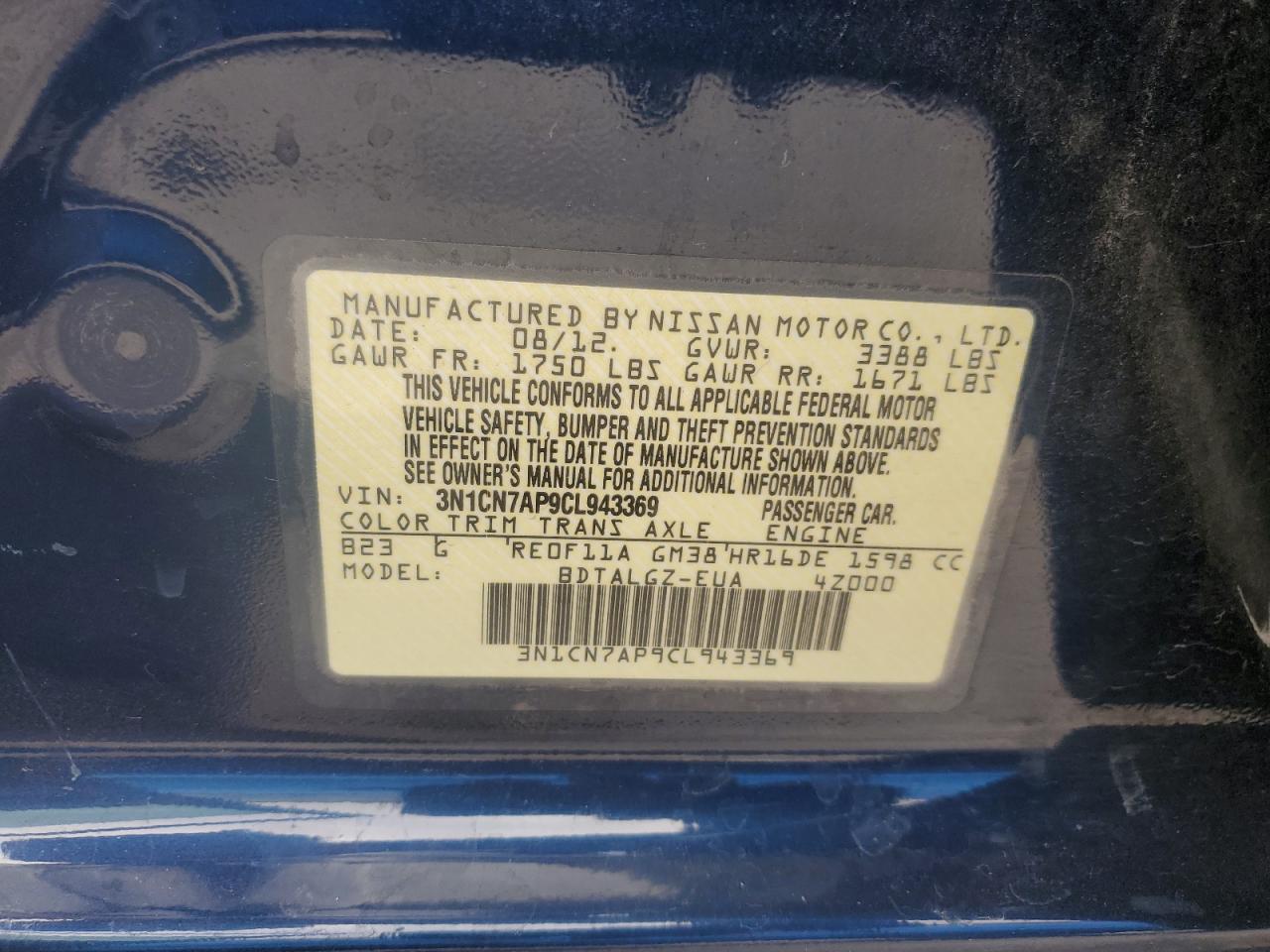 2012 Nissan Versa - Image 12