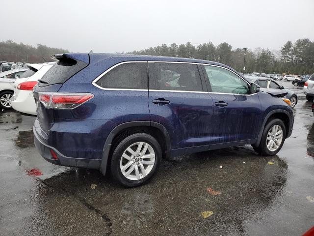  TOYOTA HIGHLANDER 2016 Blue