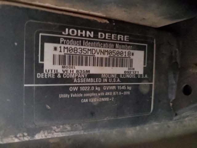 2022 JOHN DEERE XUV835M
