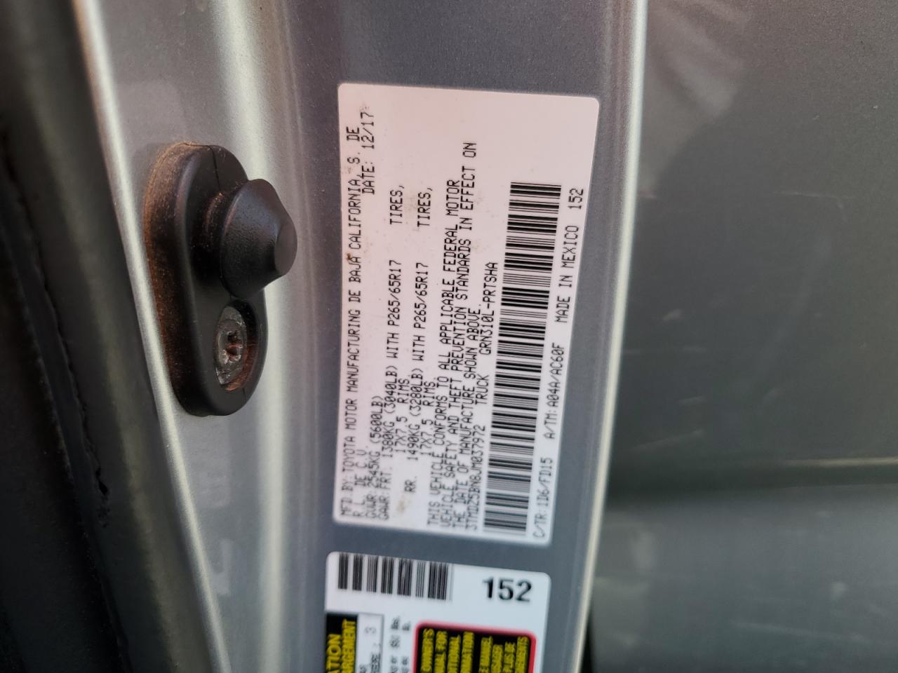 2018 Toyota Tacoma Double Cab VIN: 3TMDZ5BN8JM037972 Lot: 50272955