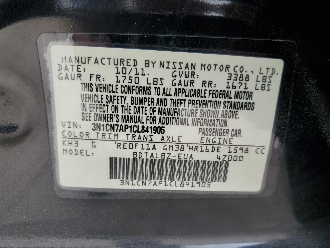2012 Nissan Versa - Image 12