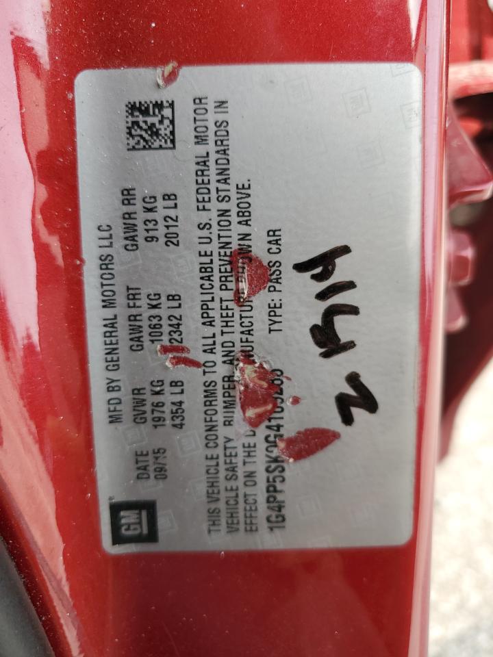 2016 Buick Verano VIN: 1G4PP5SK9G4109285 Lot: 81695345