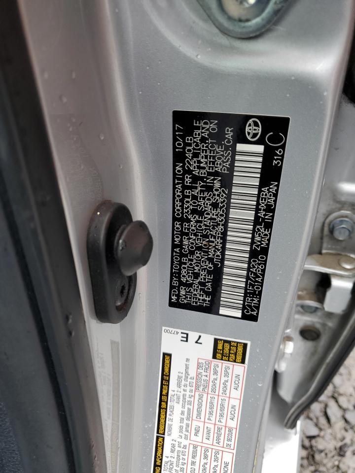 2017 Toyota Prius Prime VIN: JTDKARFP8H3053392 Lot: 49694205