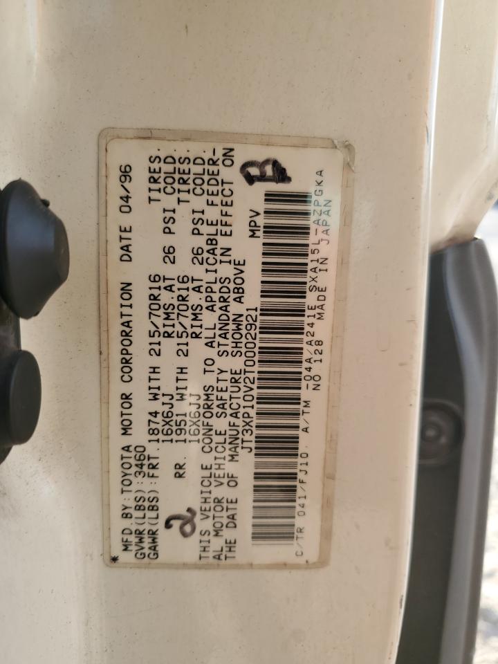 1996 Toyota Rav4 VIN: JT3XP10V2T0002921 Lot: 49349295