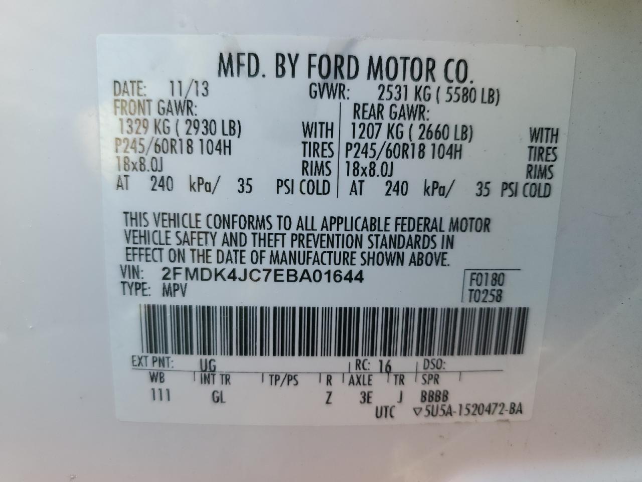 2014 Ford Edge - Image 13