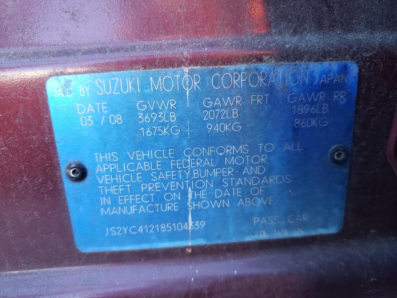 2008 Suzuki SX4 - Image 12