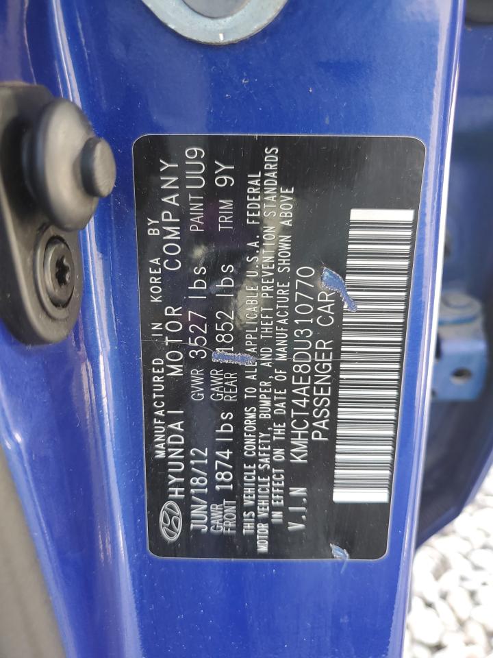 2013 Hyundai Accent Gls VIN: KMHCT4AE8VU310770 Lot: 51202255