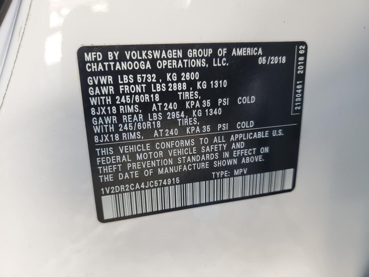 2018 Volkswagen Atlas - Image 13