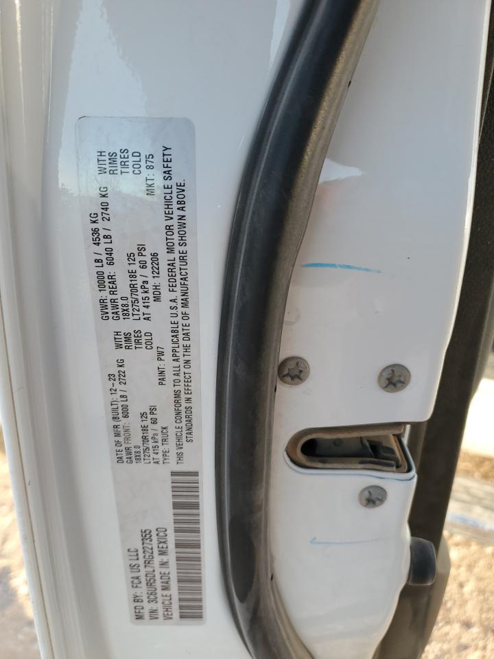2024 Ram 2500 Big Horn VIN: 3C6UR5DL7RG227355 Lot: 51177475