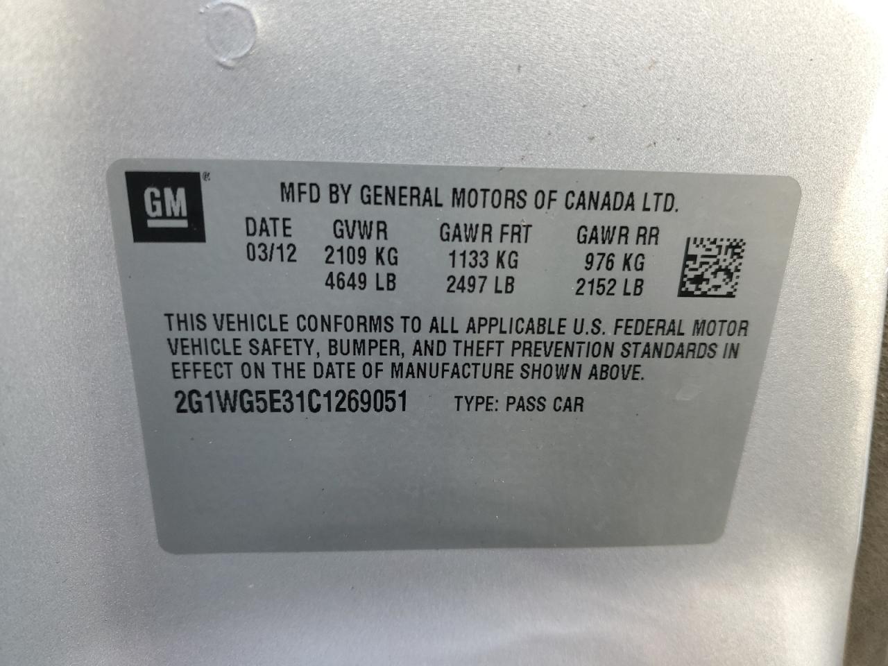 2012 Chevrolet Impala - Image 13