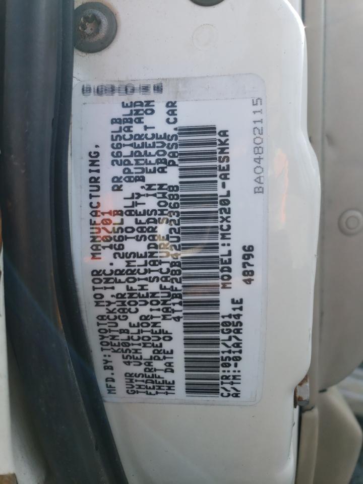 2002 Toyota Avalon Xl VIN: 4T1BF28B42U223688 Lot: 50370085