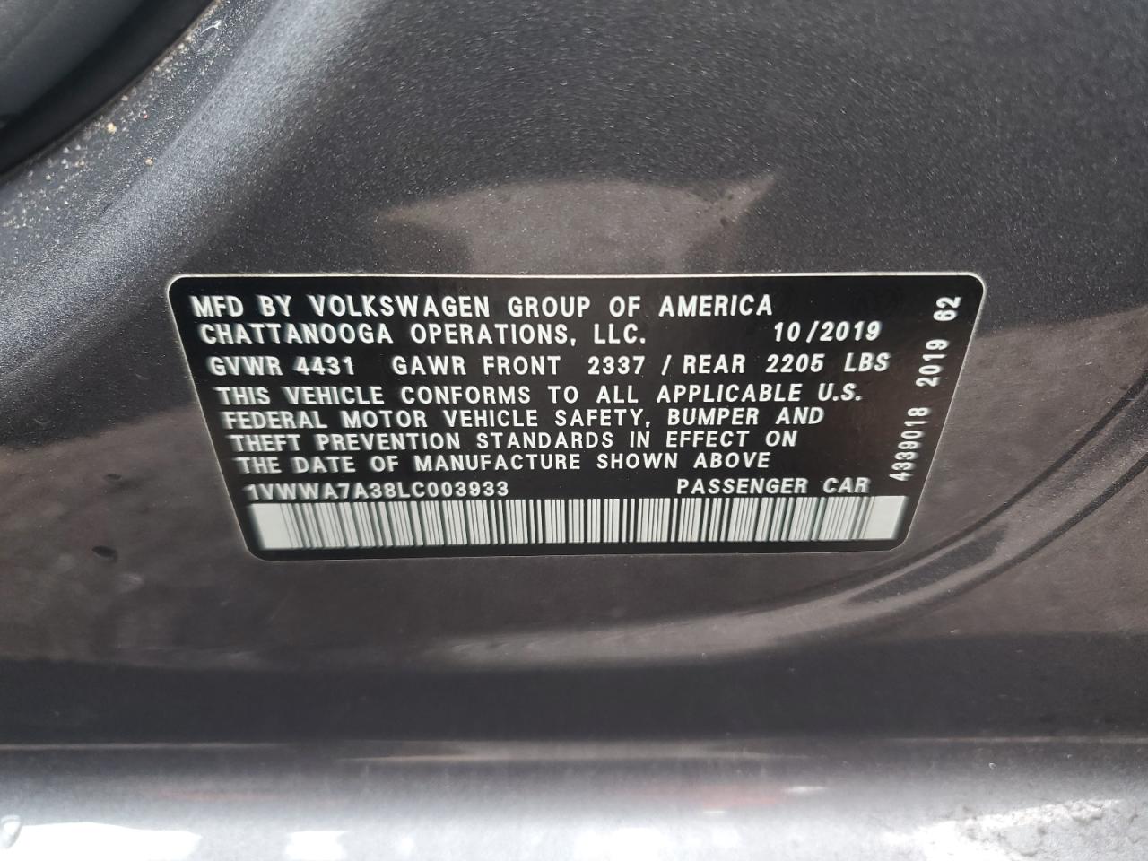 2020 Volkswagen Passat - Image 12