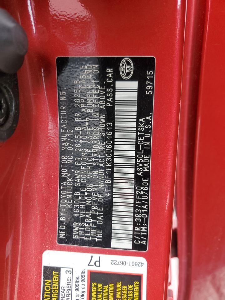 2012 Toyota Camry - Image 13