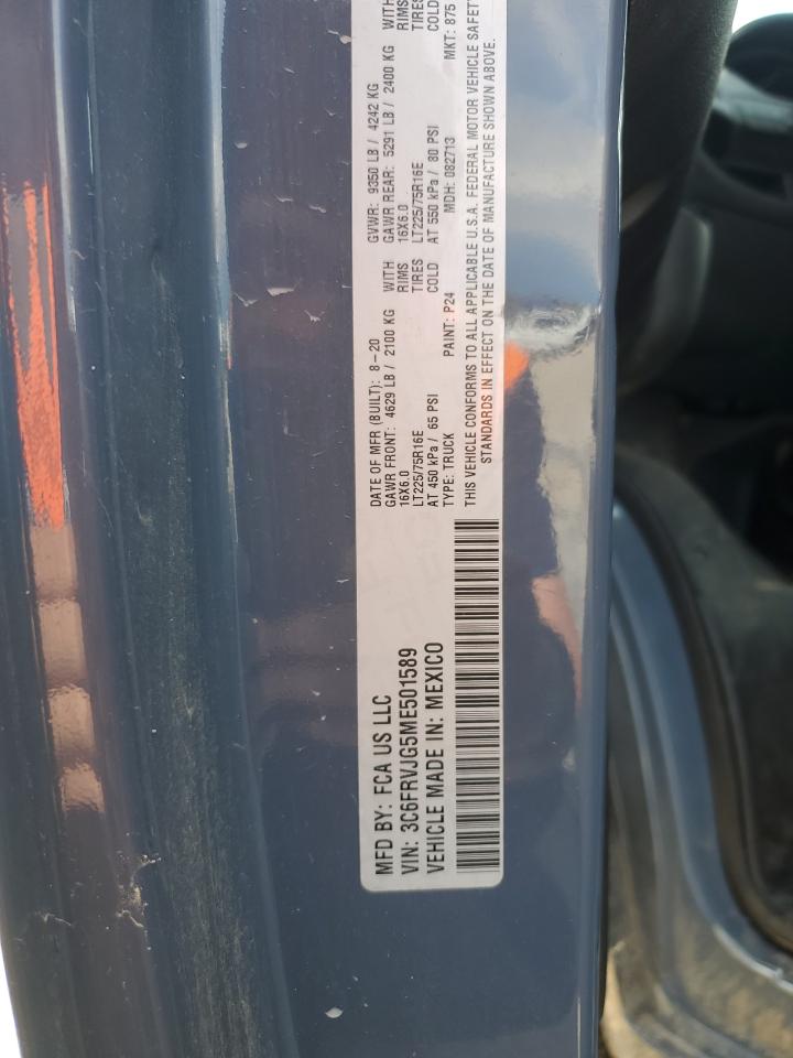 2021 Ram Promaster 3500 3500 High VIN: 3C6FRVJG5ME501589 Lot: 49649275