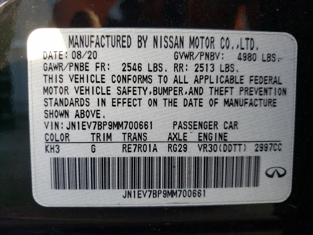 2021 Infiniti Q50 - Image 12