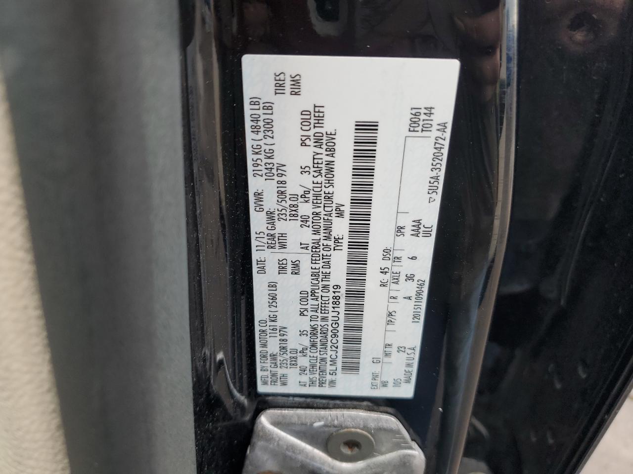 2016 Lincoln MKC - Image 15