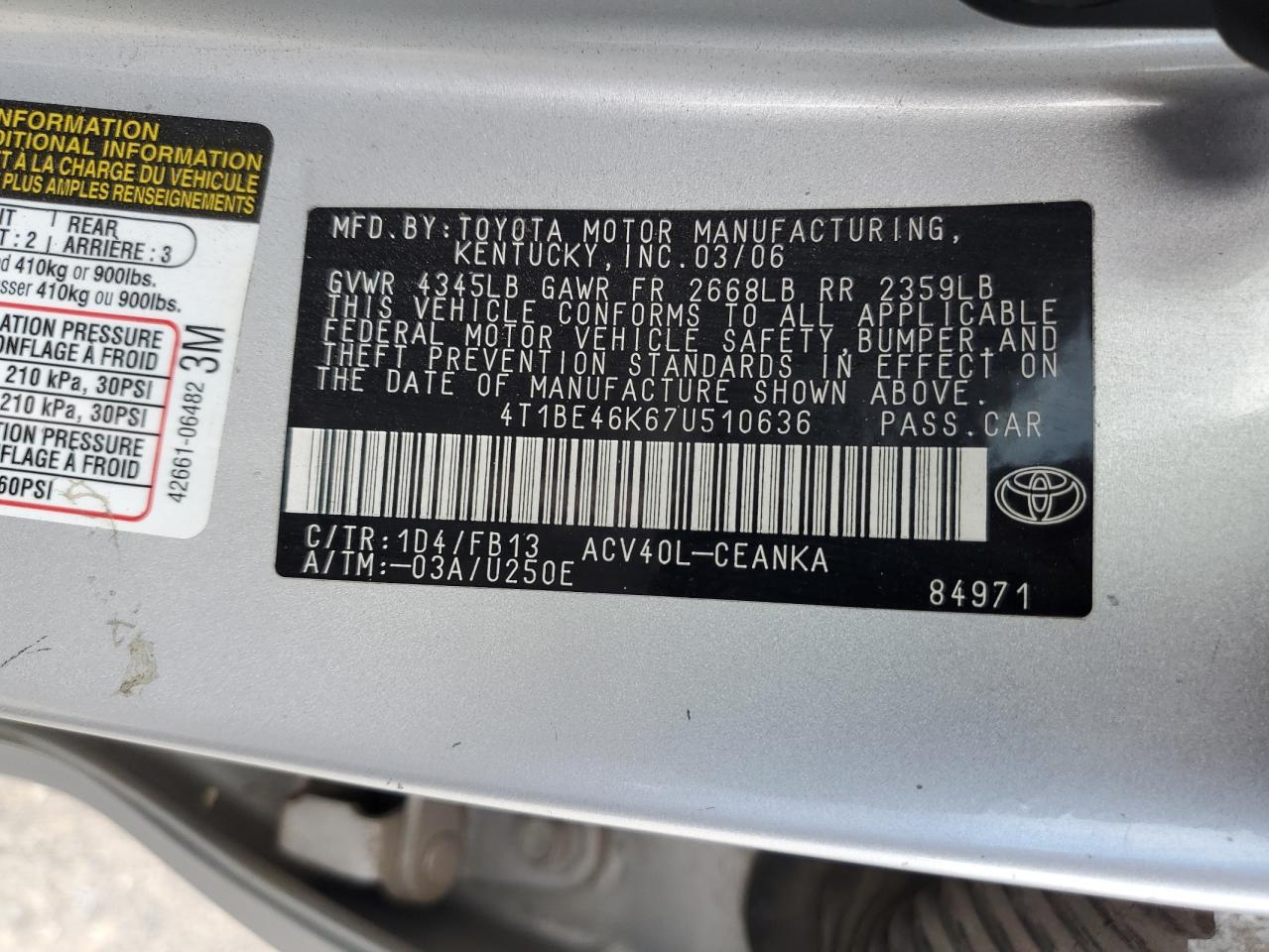 2007 Toyota Camry - Image 12