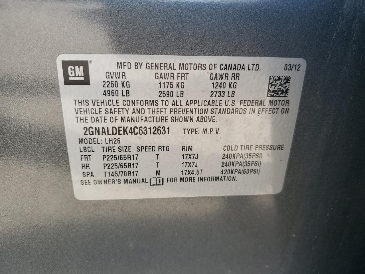 2012 Chevrolet Equinox - Image 12