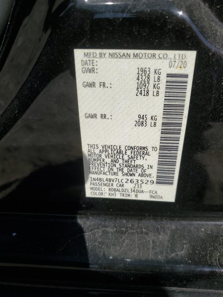 2020 Nissan Altima S VIN: 1N4BL4BV7LC263529 Lot: 48897965