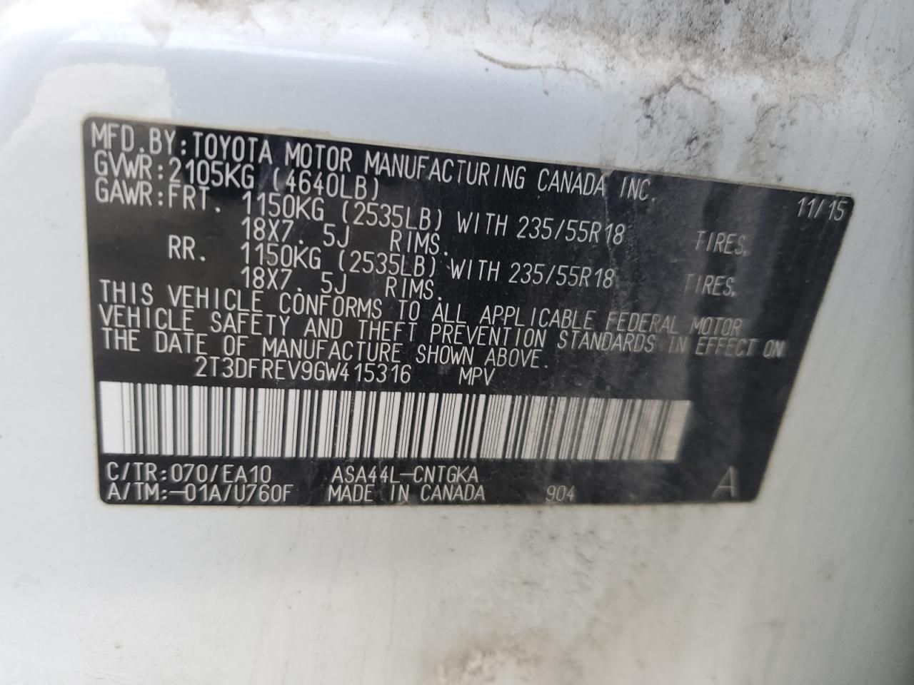 2016 Toyota RAV 4 - Image 15