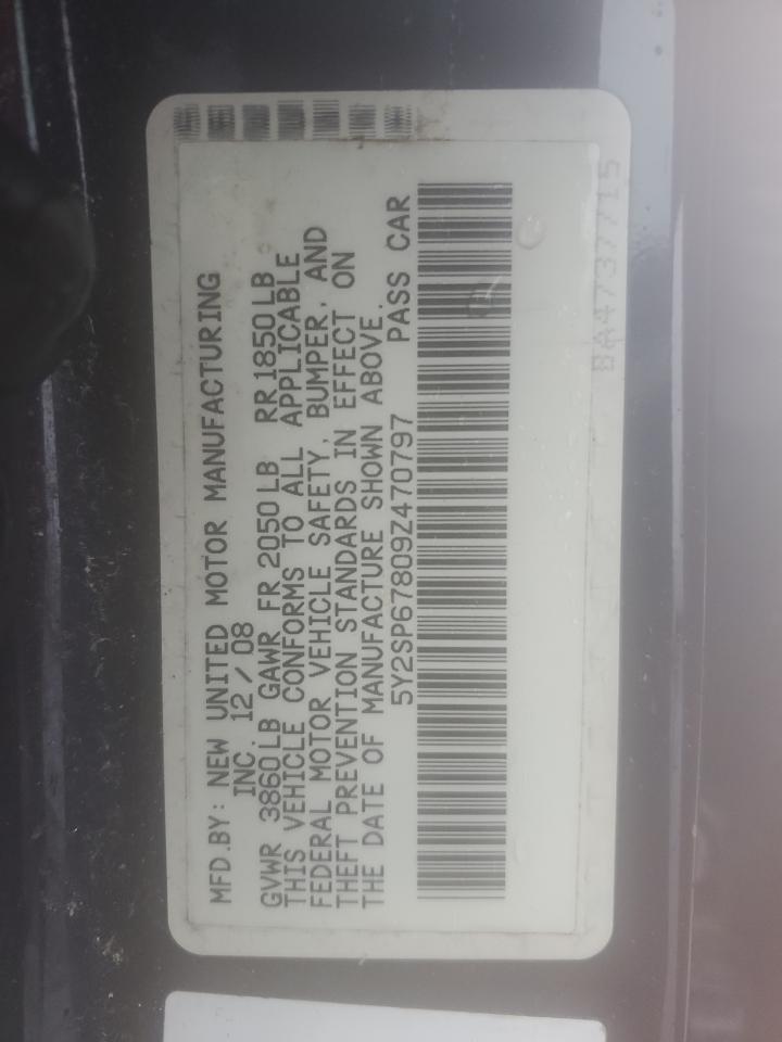 2009 Pontiac Vibe VIN: 5Y2SP67809Z470797 Lot: 50264665