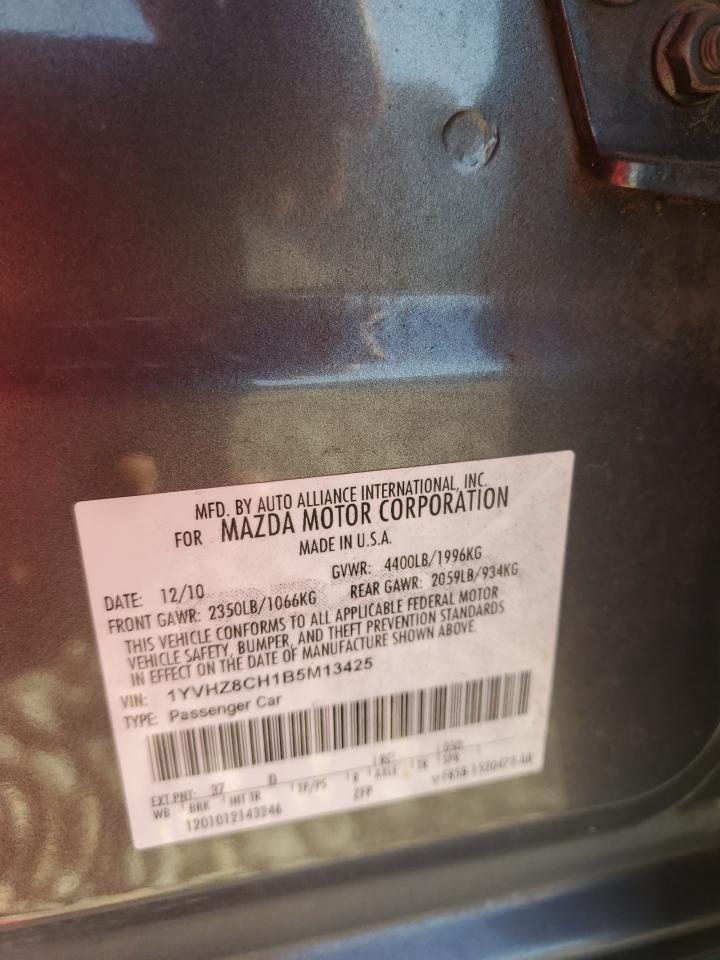 2011 Mazda 6 I VIN: 1YVHZ8CH1B5M13425 Lot: 64954454