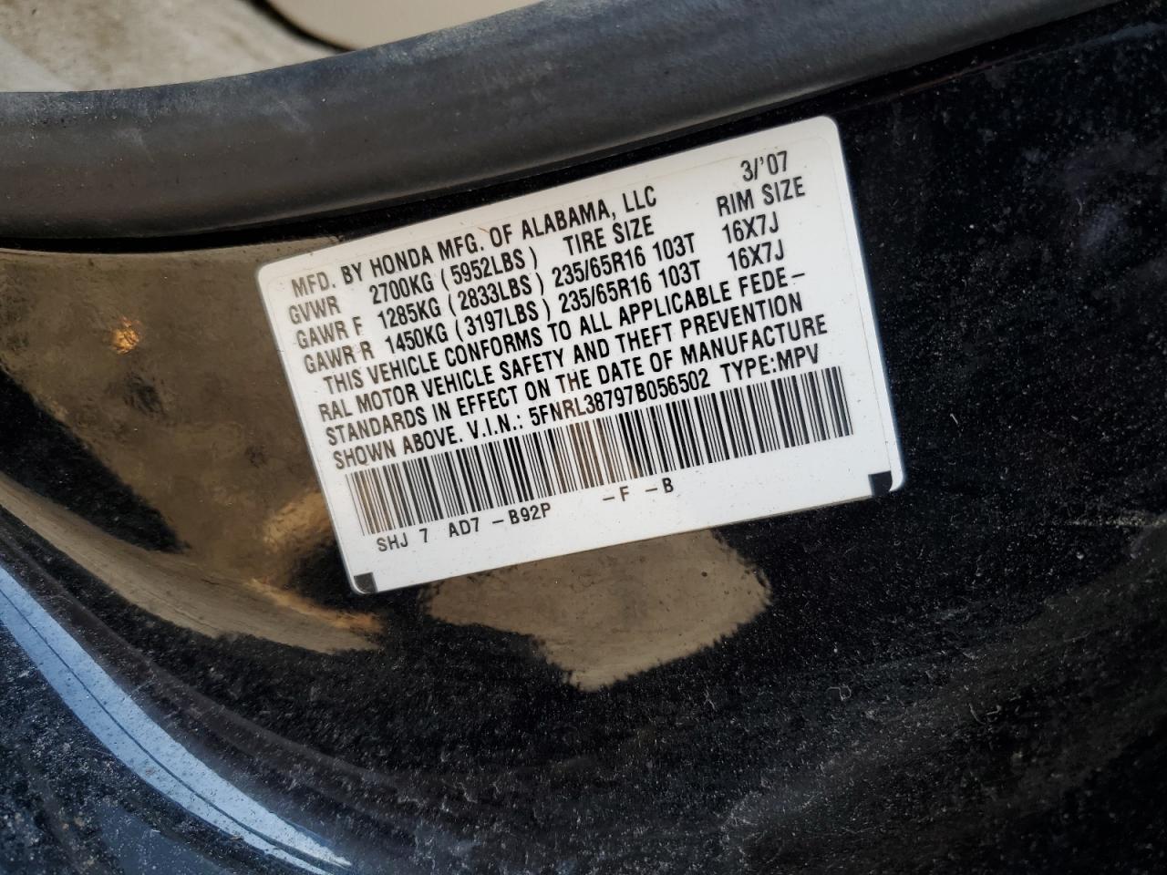 2007 Honda Odyssey - Image 16